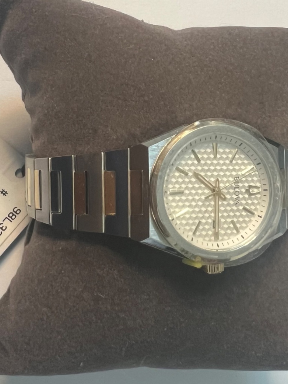 Brand New Bulova Women's Two-Tone Watch | Textured Waffle Dial | Box included - Picture 3 of 3